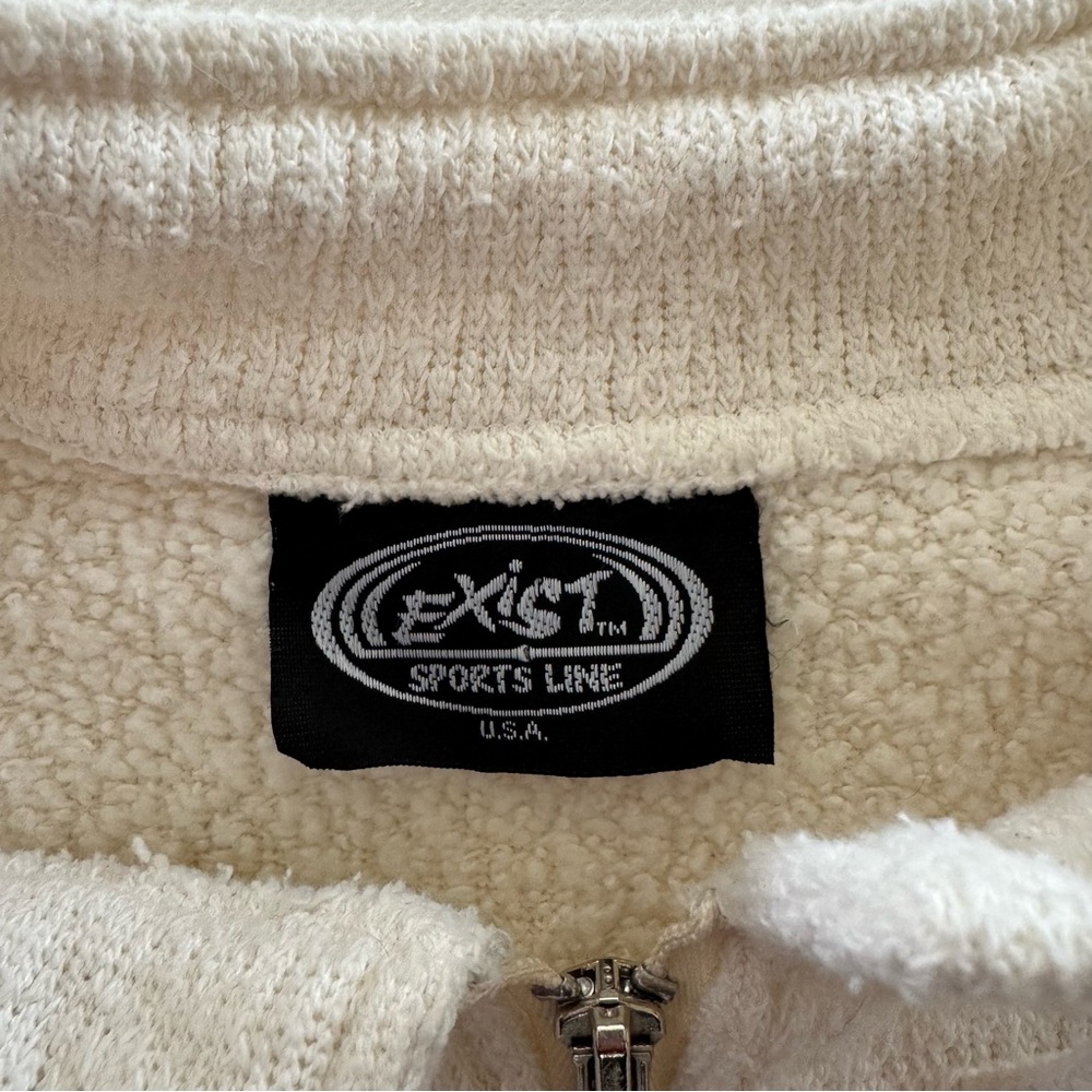 Vintage 90s EXIST Zip Up Jacket Friday Harbor WA Embroidered Logo White Small - Picture 5 of 6